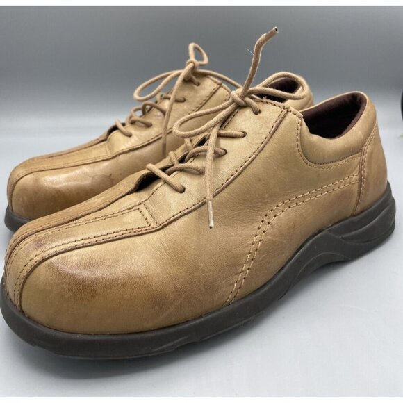 Walking Cradles Womens Tan Lace Up Comfort Shoes 7.5‎ WW - Picture 1 of 9